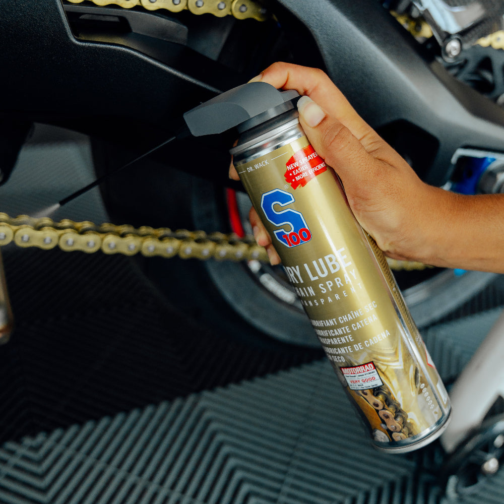 "S100" Dry Lube Kettenspray für Motorrad (Transparent)