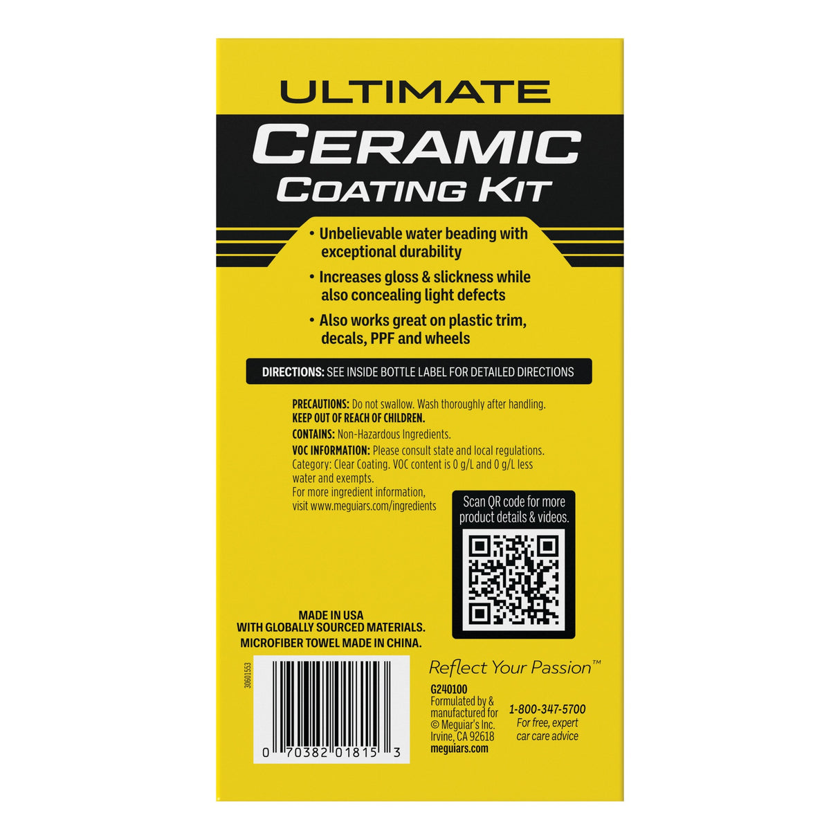 Meguiars ULTIMATE Ceramic Coating Kit Keramikversiegelung 1 Set