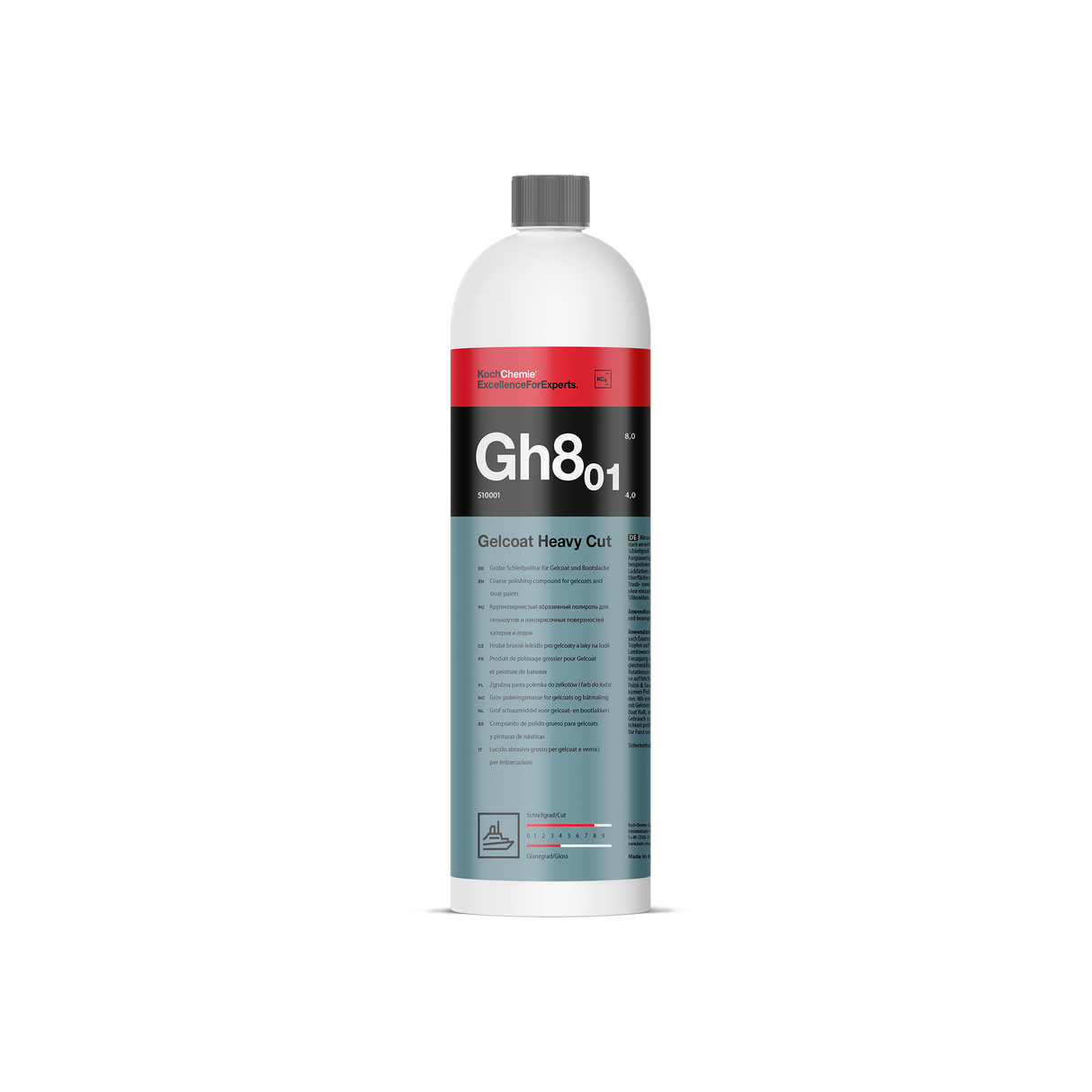 Gelcoat Heavy Cut "Gh8.01" Grobe Schleifpolitur für Gelcoat und Bootslacke (Marine-Linie)