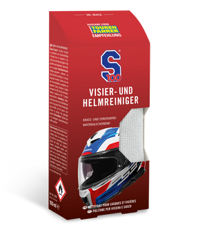 "S100" Visier- und Helmreiniger (Set mit Mikrofasertuch) für Motorrad Helmpflege