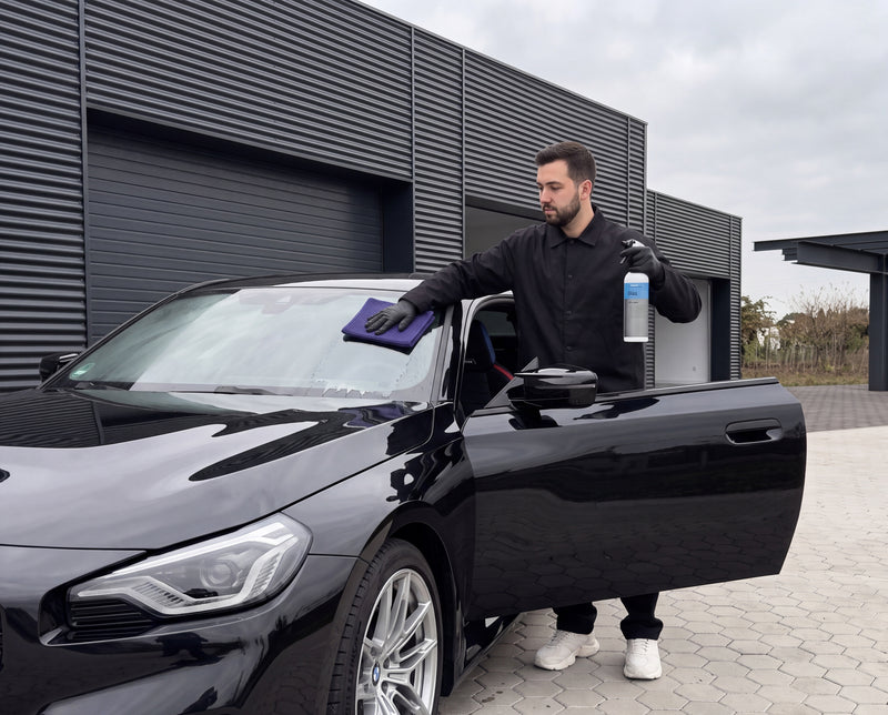 Detailing1 Koch-Chemie Glas Star "Gla" glass cleaner concentrate, BMW M2 inner windscreen cleaned streak-free (desktop)