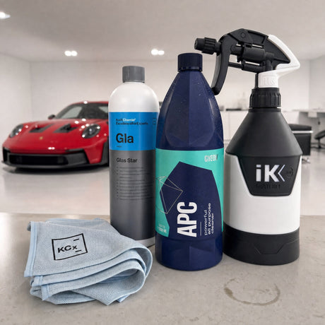 Detailing1 Auto-Reinigungsset "Innenraum" — GYEON Q²M APC 1 Liter + Koch-Chemie Glas Star „Gla“ 1 Liter + Pro Glass Towel + i