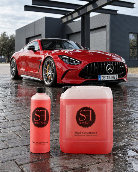 servFaces Wash Concentrate (High-Concentrate) 1000 ml / 1 liter en 10 liter op natte bestrating na de handwas