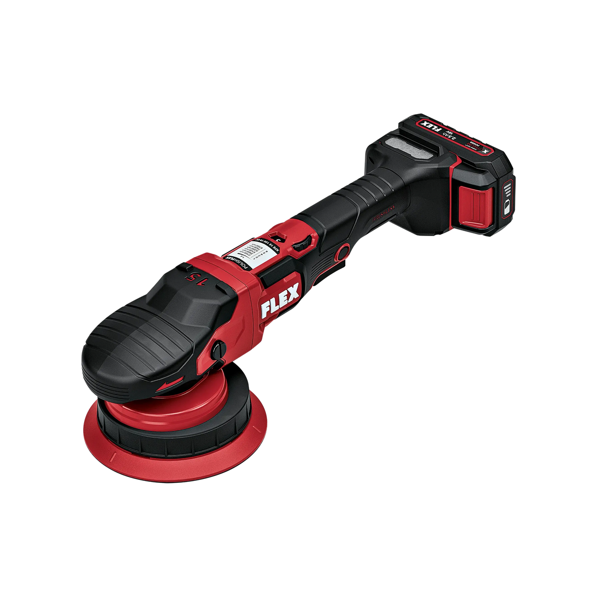 FLEX "XFE 2 15 18-EC" — Akku-Exzenterpolierer mit Freilauf (18V)