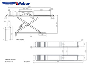 Doppel-Scherenhebebühne "DSH-5000" Weber-Expert-Serie für 5000kg