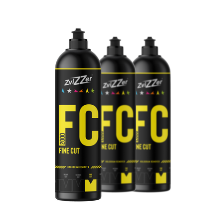 ZviZZer FC 2000 "Fine Cut" (Gelb) — Finish-Politur 750 ml / 3er-Set