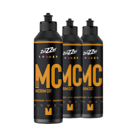ZviZZer MC 3000 "Medium Cut" (Orange) — One-Step-Politur 250 ml / 3er-Set